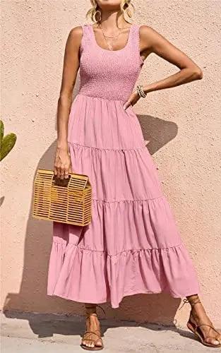 Heidi-Mode | Sexy A-Linien Ärmellos Lang Kleid
