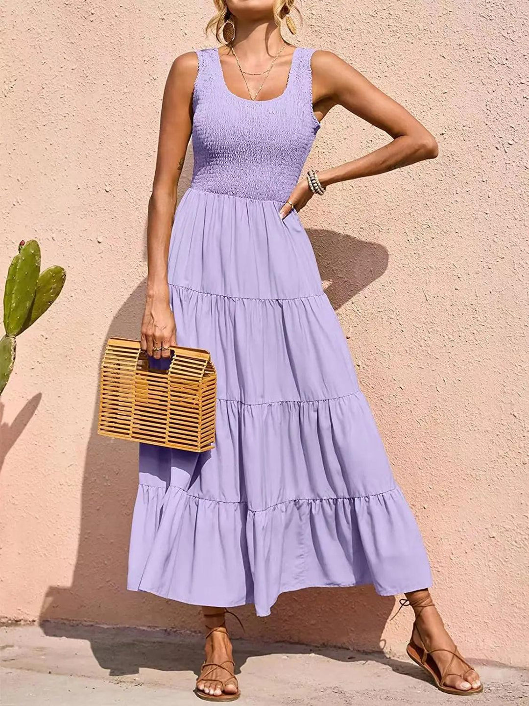 Heidi-Mode | Sexy A-Linien Ärmellos Lang Kleid