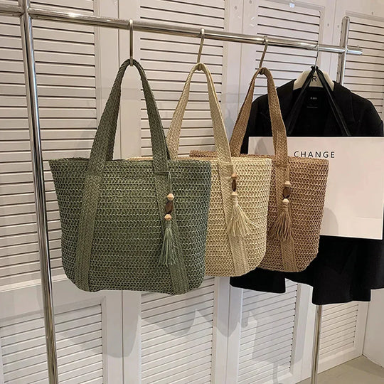 Heidi-Mode | Sommertasche Aus Stroh mit Lässigem Design
