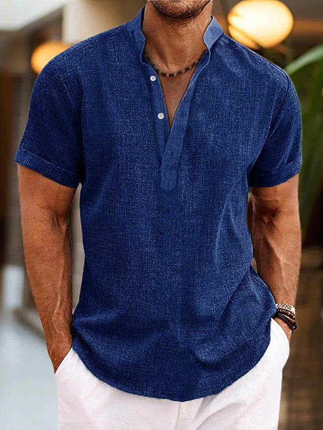Heidi-Mode | Herren Leinenhemd Luftiges Sommerhemd In Vielen Farben