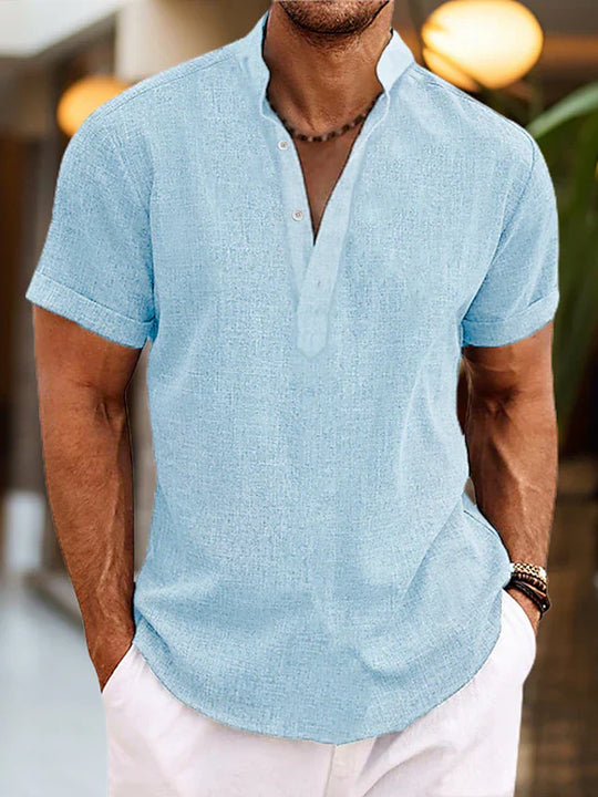 Heidi-Mode | Herren Leinenhemd Luftiges Sommerhemd In Vielen Farben