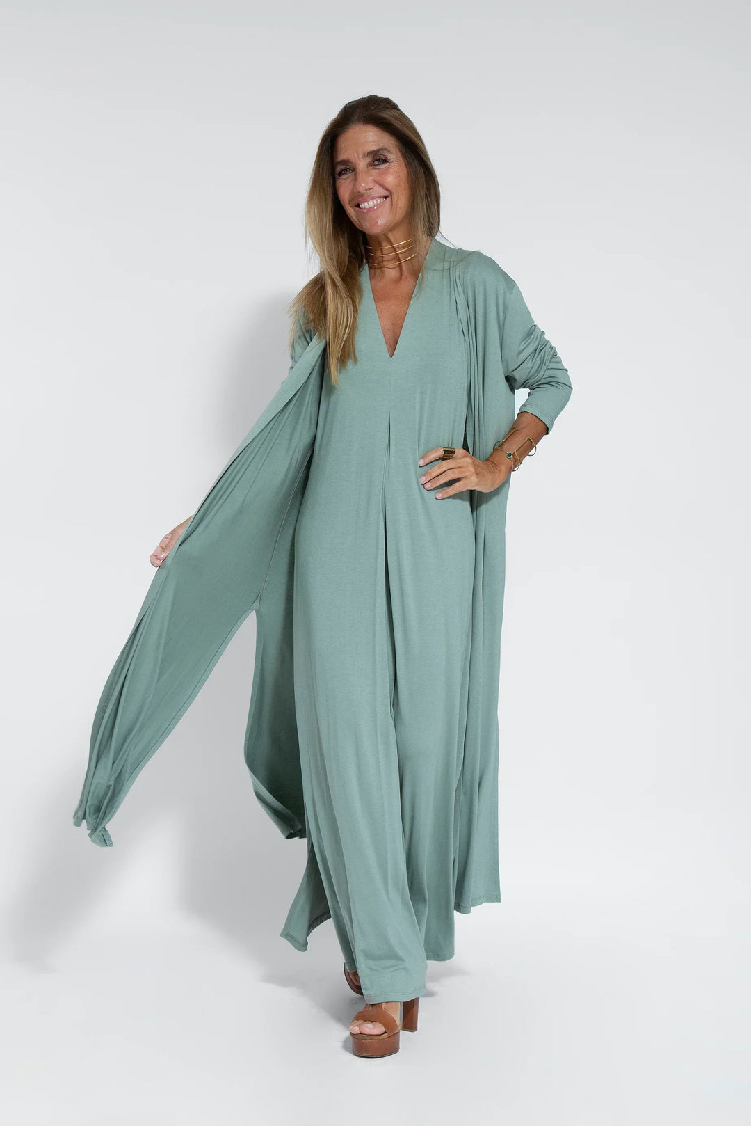 Heidi-Mode | Figur-optimierendes Kleid und Weste-Set