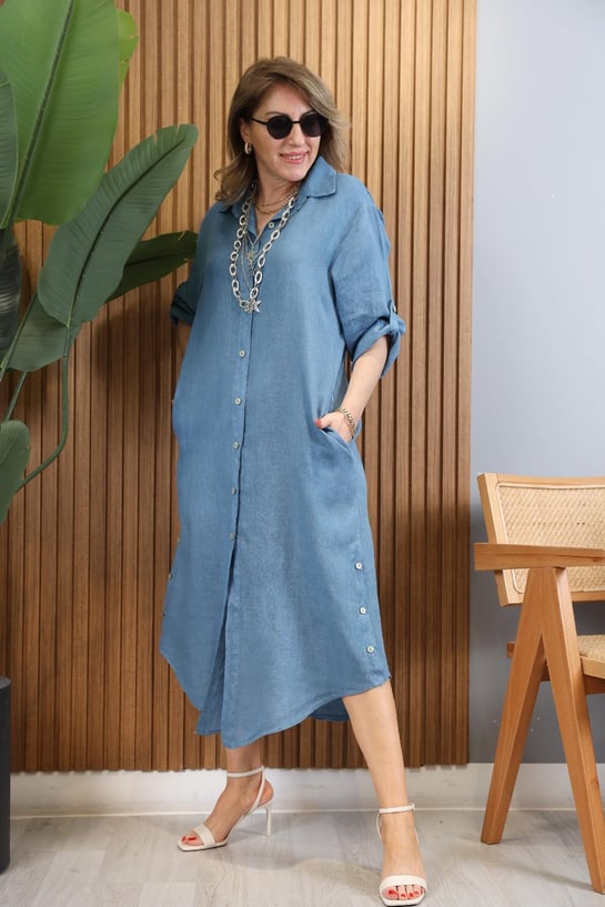 Bianca | Elegantes Kleid mit Seitenschlitz