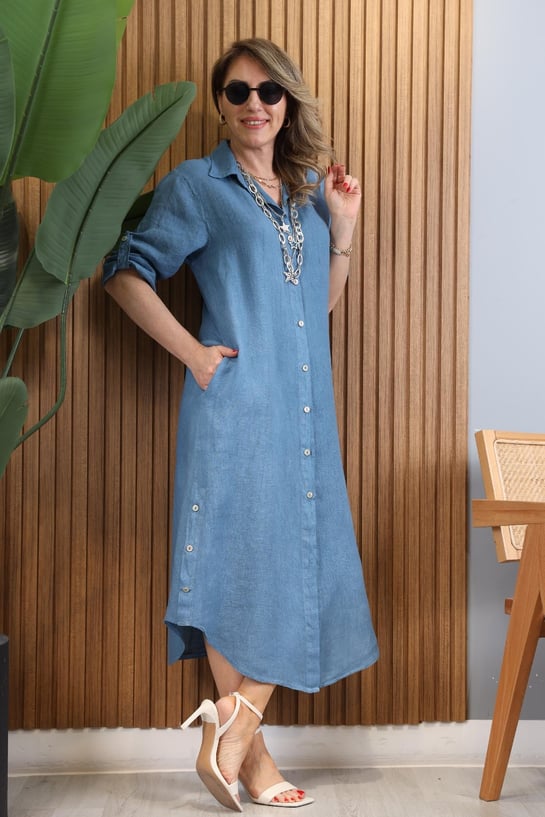 Bianca | Elegantes Kleid mit Seitenschlitz
