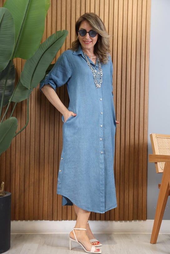 Bianca | Elegantes Kleid mit Seitenschlitz