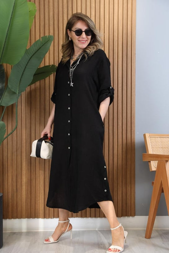 Bianca | Elegantes Kleid mit Seitenschlitz