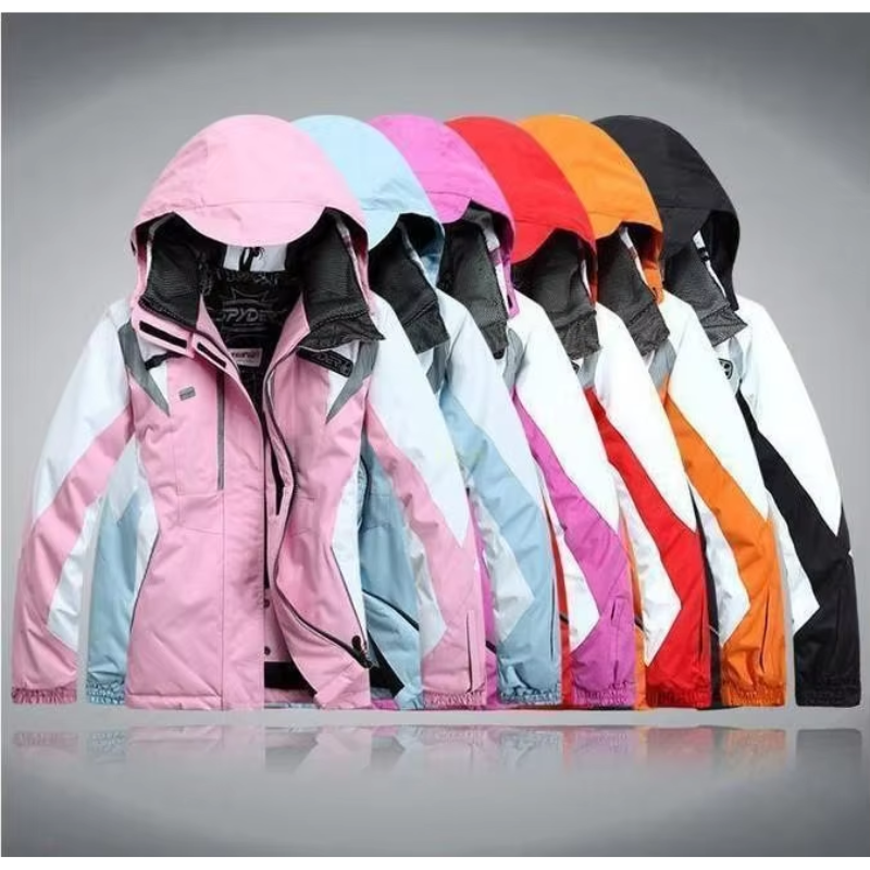 Heidi-Mode | Winddichter 2 Teiliger Skianzug mit Kapuze Warmer Jacke und Passender Hose