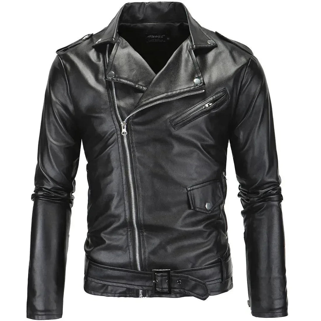 Heidi-Mode | Slim Fit Biker Herren Lederjacke