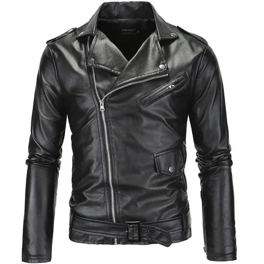 Heidi-Mode | Slim Fit Biker Herren Lederjacke