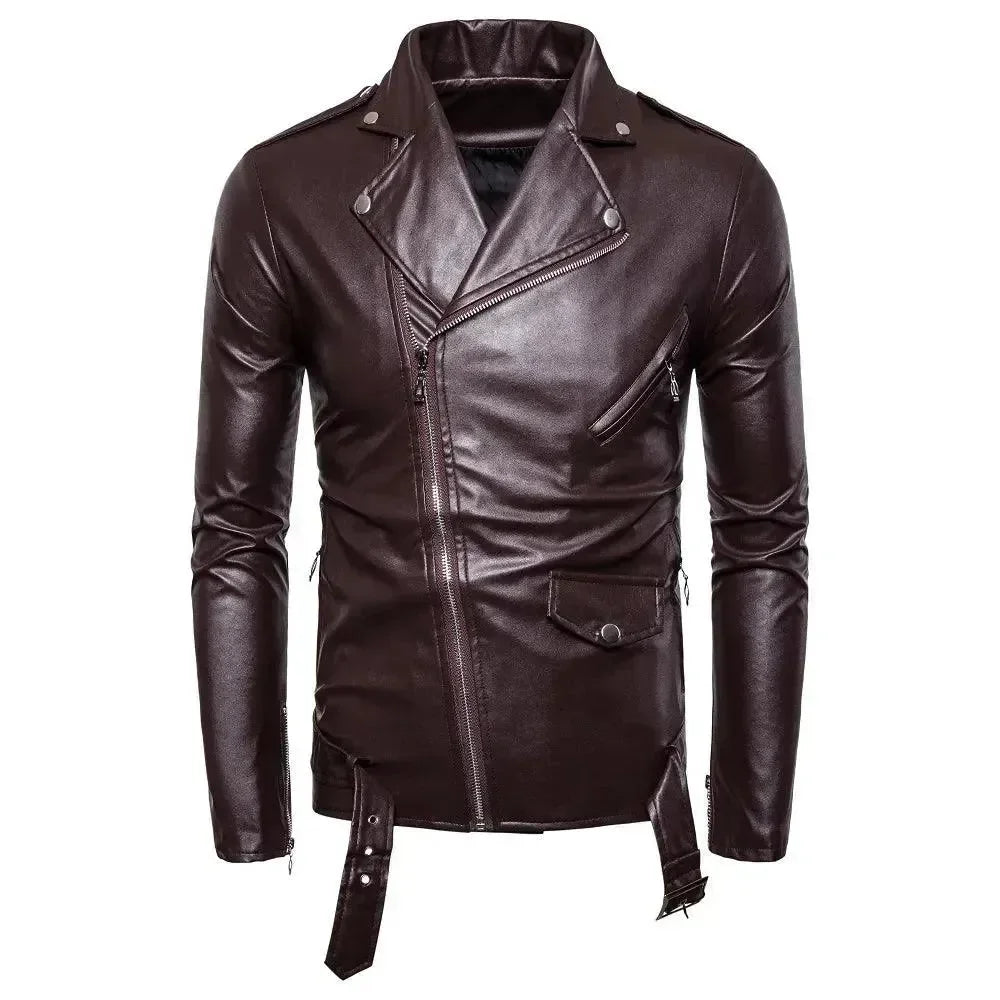Heidi-Mode | Slim Fit Biker Herren Lederjacke