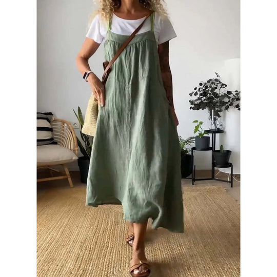 Heidi-Mode | Weiche Baumwoll Leinen Kleid