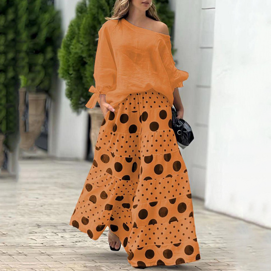 Heidi-Mode | Jula Lässig 2-teiliger Anzug mit geometrischem Print für Damen