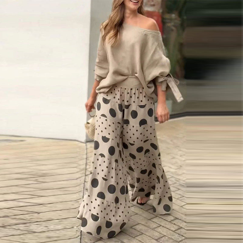 Heidi-Mode | Jula Lässig 2-teiliger Anzug mit geometrischem Print für Damen