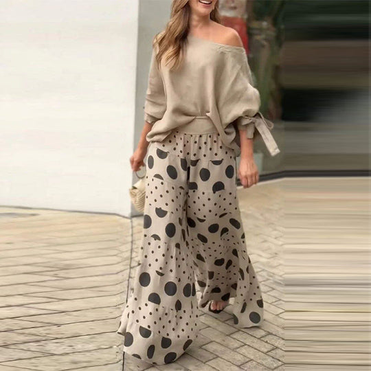 Heidi-Mode | Jula Lässig 2-teiliger Anzug mit geometrischem Print für Damen