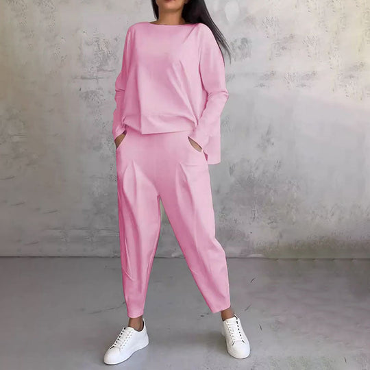 Heidi-Mode | Elegantes Solides Design Zweiteiliger Freizeitanzug für Damen