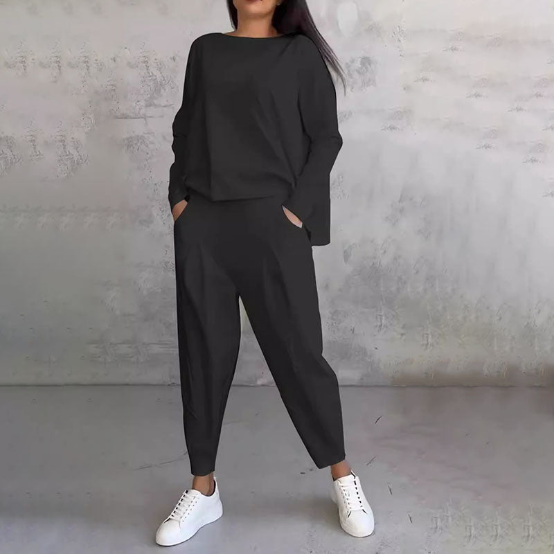 Heidi-Mode | Elegantes Solides Design Zweiteiliger Freizeitanzug für Damen