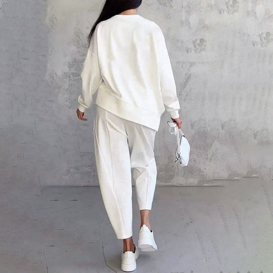 Heidi-Mode | Elegantes Solides Design Zweiteiliger Freizeitanzug für Damen