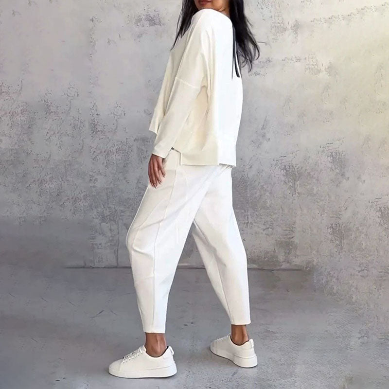 Heidi-Mode | Elegantes Solides Design Zweiteiliger Freizeitanzug für Damen