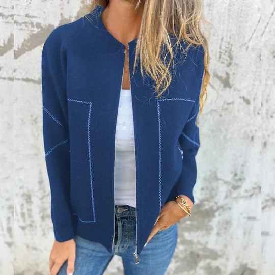 Heidi-Mode | Damesjas Met Rits En Naaddetails