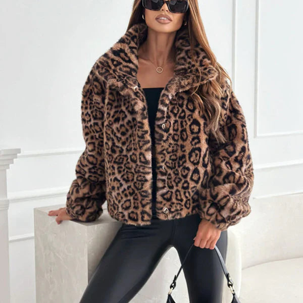 Heidi-Mode | Jacke Mit Weichem Leopardenmuster Für Damen