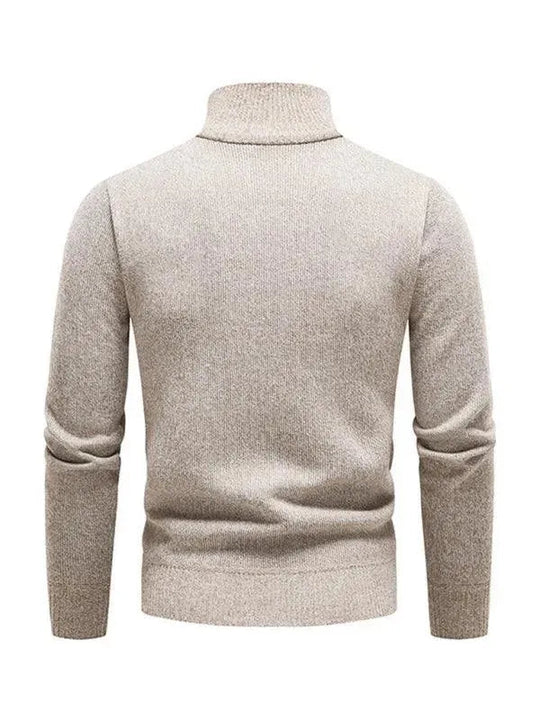 Heidi-Mode | Patchwork Reißverschluss Männer Rollkragenpullover