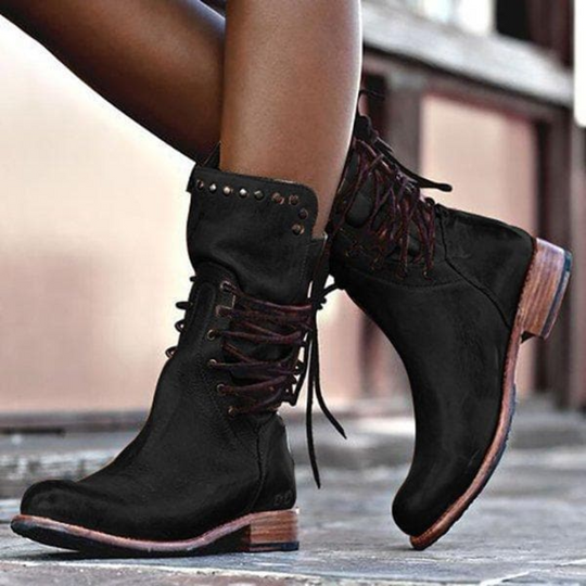 Heidi-Mode | Stiefeletten Damen Schwarz Wasserdicht