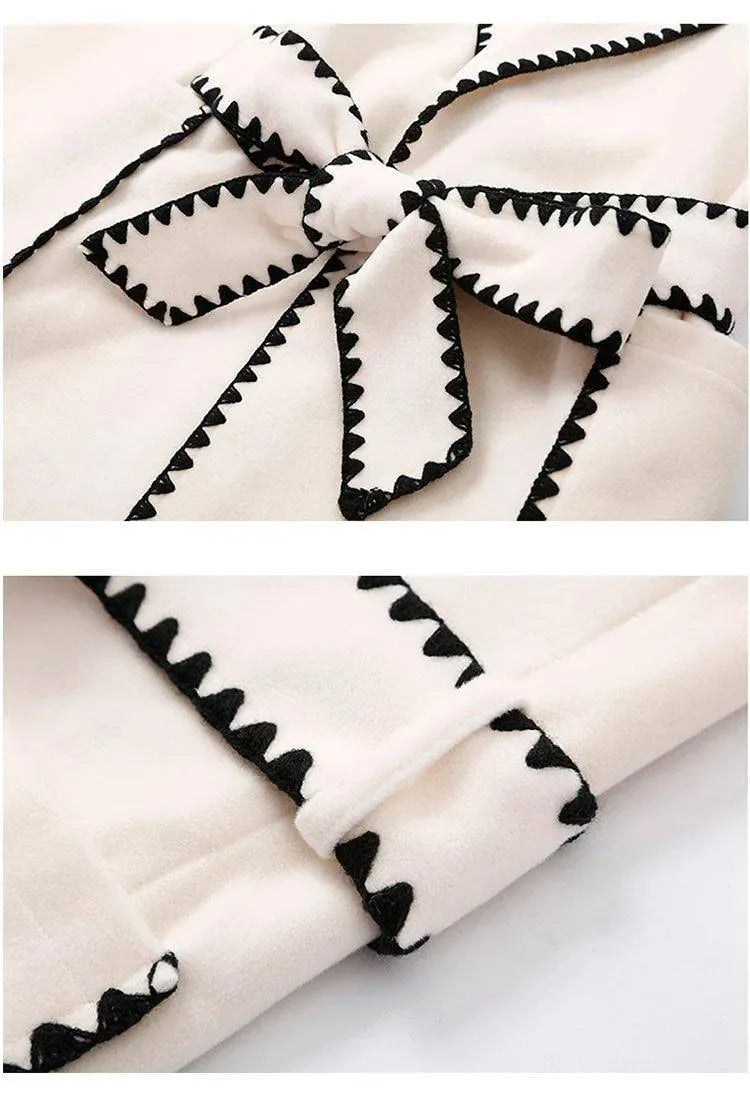 Heidi-Mode | Stich Notched Wolle Mantel Für Frauen