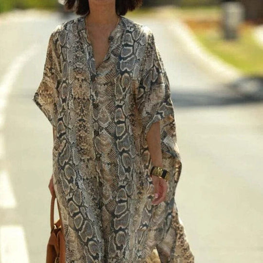 Heidi-Mode | Strand Kimono Kleid mit Tierdruck