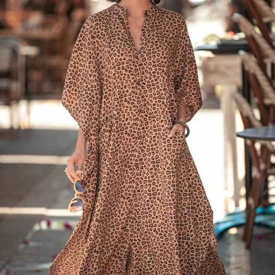 Heidi-Mode | Strand Kimono Kleid mit Tierdruck