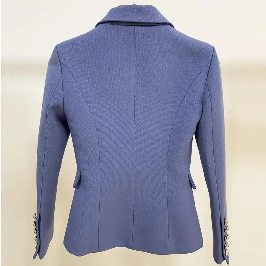 Heidi-Mode | Stylischer Doppelreihiger Blazer Damen - Lässig - Unifarben
