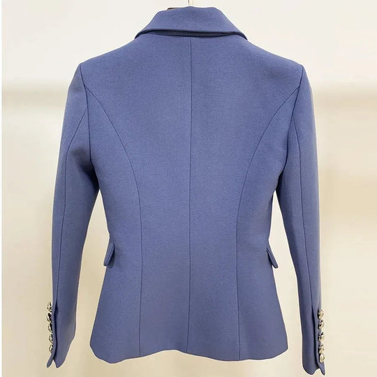 Heidi-Mode | Stylischer Doppelreihiger Blazer Damen - Lässig - Unifarben
