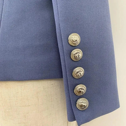 Heidi-Mode | Stylischer Doppelreihiger Blazer Damen - Lässig - Unifarben