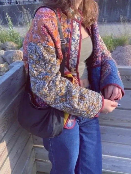 Heidi-Mode | Stylischer lockerer bedruckter Damenmantel