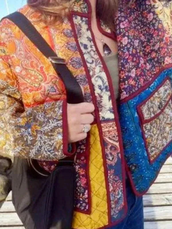 Heidi-Mode | Stylischer lockerer bedruckter Damenmantel