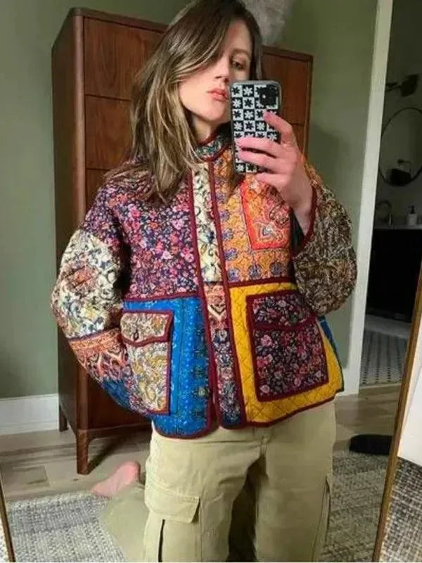 Heidi-Mode | Stylischer lockerer bedruckter Damenmantel