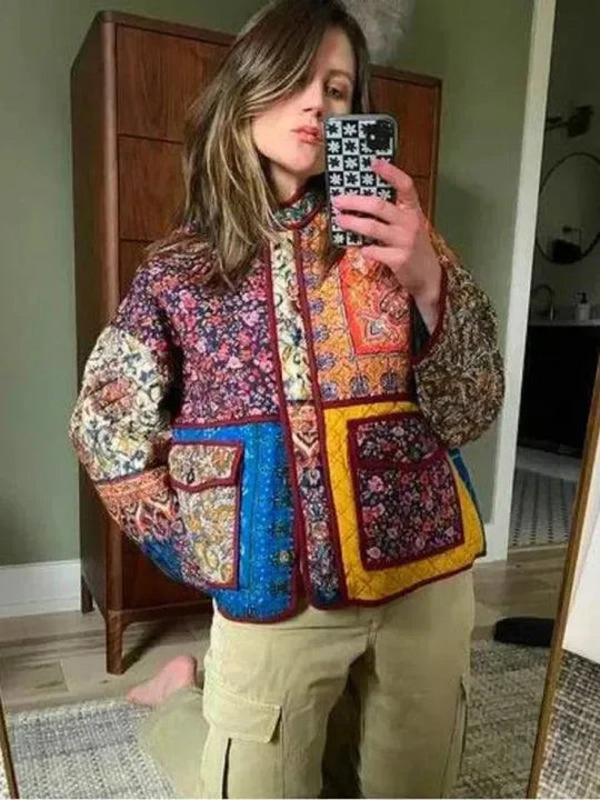 Heidi-Mode | Stylischer lockerer bedruckter Damenmantel