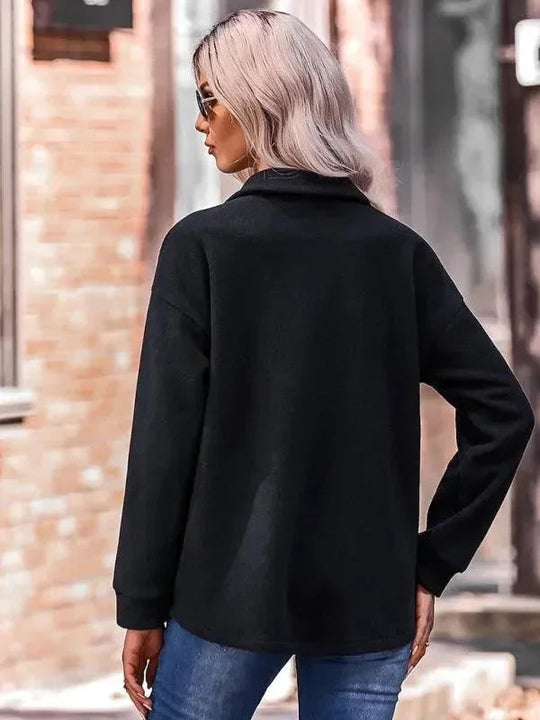 Heidi-Mode | Stilvoller Patchwork V-Ausschnitt Damenmantel