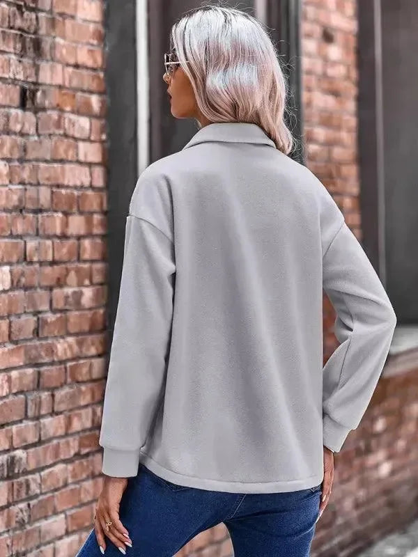 Heidi-Mode | Stilvoller Patchwork V-Ausschnitt Damenmantel