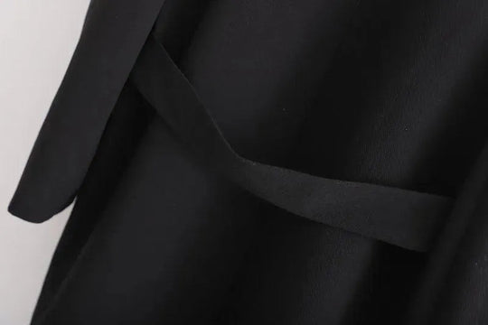 Heidi-Mode | Stylischer Vintage Langer Blazer Damen - Vintage - Einfarbig