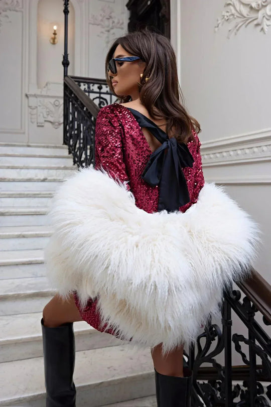Heidi-Mode | Funky Kleid mit Glitzer und Banddetails Frisch und Modisch