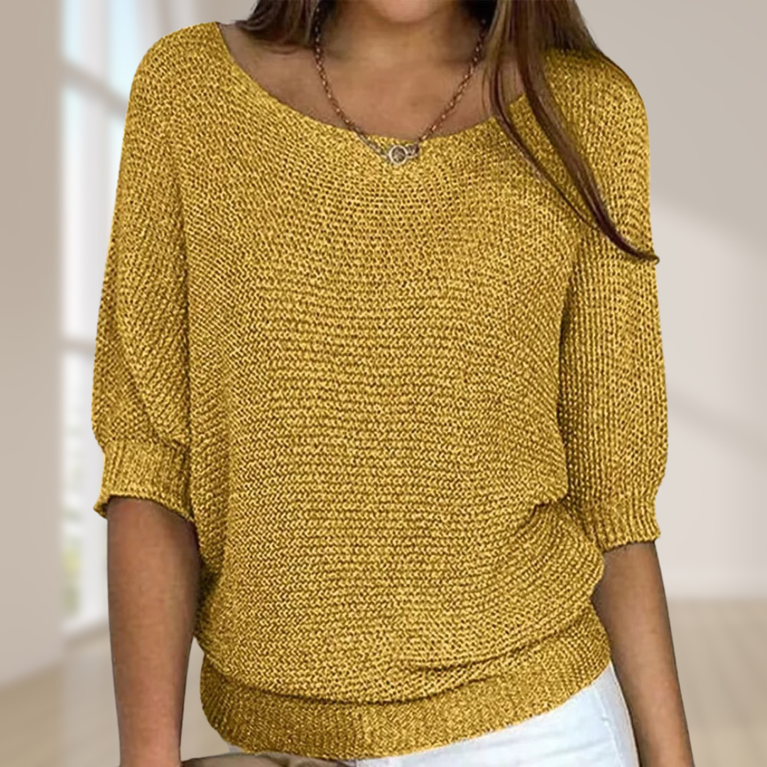 Heidi-Mode | Strickpullover mit halbem Arm