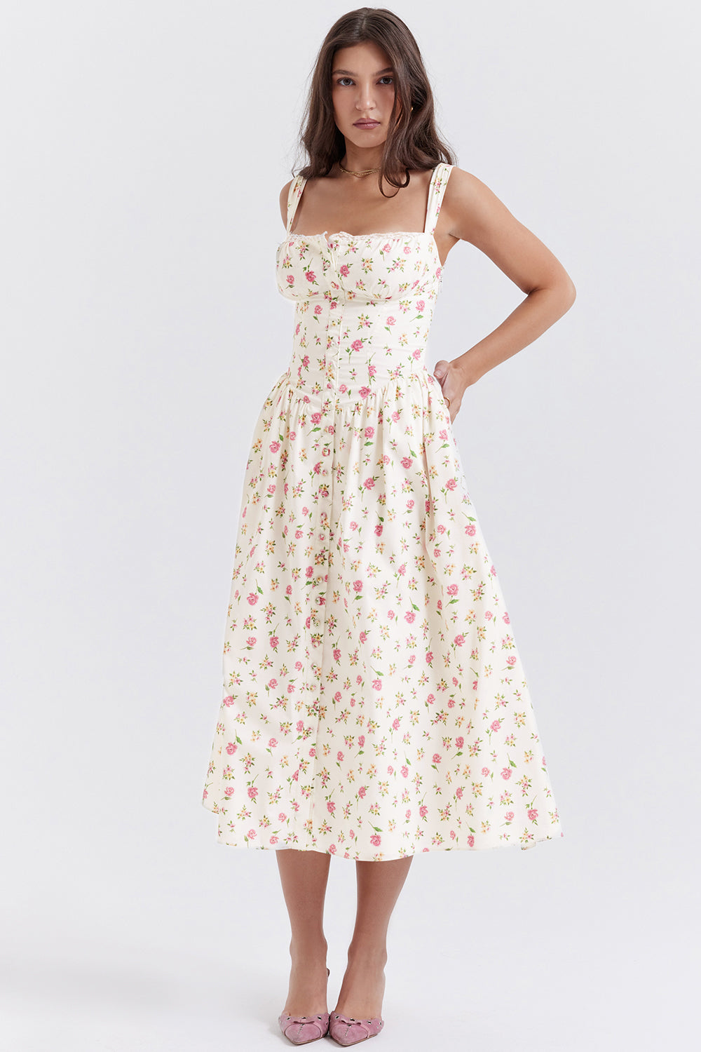 Breeze Midi Sommerkleid Mit Blumenmuster