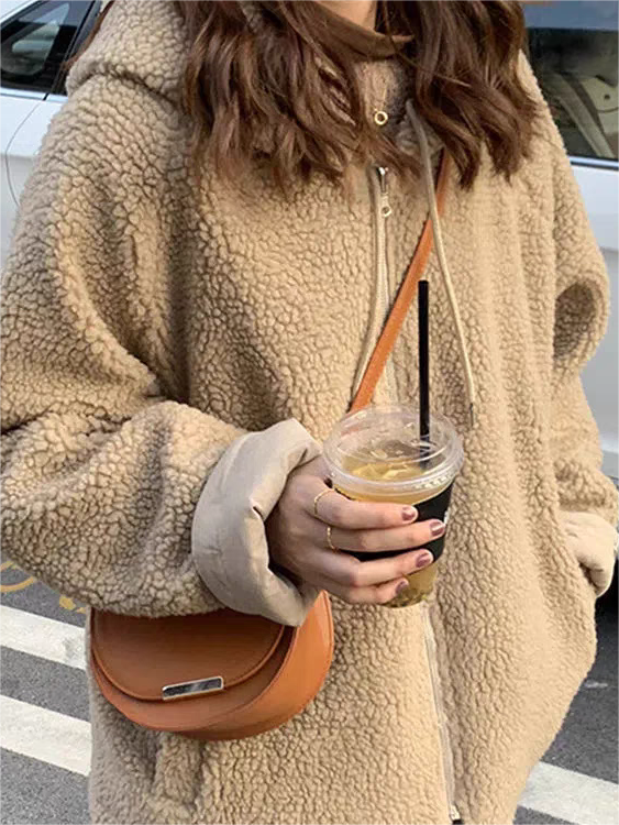 Heidi-Mode | Wendbare Fleece-Parka Gemütlicher Winterstil Fleece-Wendejacke Für Kalte Tage