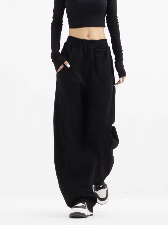 Heidi-Mode | School Einfarbiger Baggy Sweatpants
