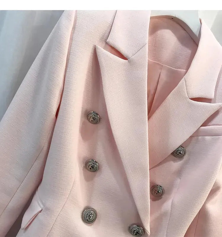 Heidi-Mode | Der Gewissenhaftigkeit Pink Blazer Damen - Formal-Business - Einfarbig