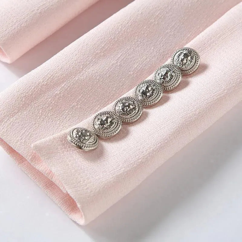 Heidi-Mode | Der Gewissenhaftigkeit Pink Blazer Damen - Formal-Business - Einfarbig