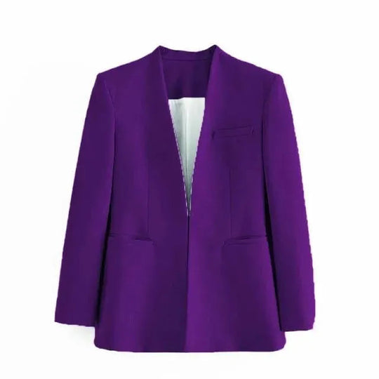 Heidi-Mode | Der Vorstellungskraft Formal Blazer Damen - Lässig - Uni-Farben