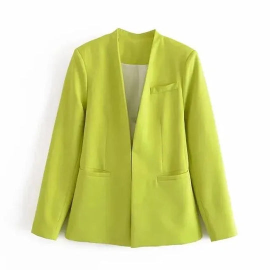 Heidi-Mode | Der Vorstellungskraft Formal Blazer Damen - Lässig - Uni-Farben