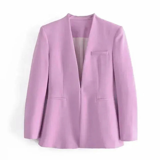 Heidi-Mode | Der Vorstellungskraft Formal Blazer Damen - Lässig - Uni-Farben
