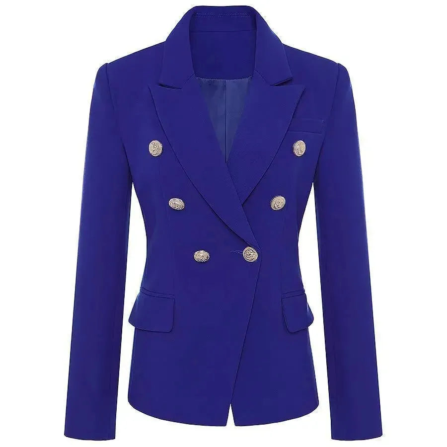 Heidi-Mode | Die Inspiration Doppelreiher Blazer Damen - Formal-Business - Einfarbig-Solid